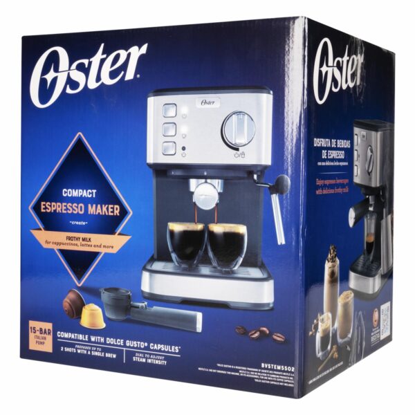 Cafetera Eléctrica Espresso Cappuccino Con Latte Maker BVSTEM5502-013 OSTER Unidad - Imagen 4