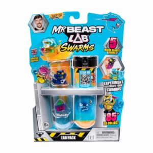 Paquete de Laboratorio Enjambres Atómicos MR BEAST LAB SWARMS Incluye 5 Micro Bestias Sorpresa