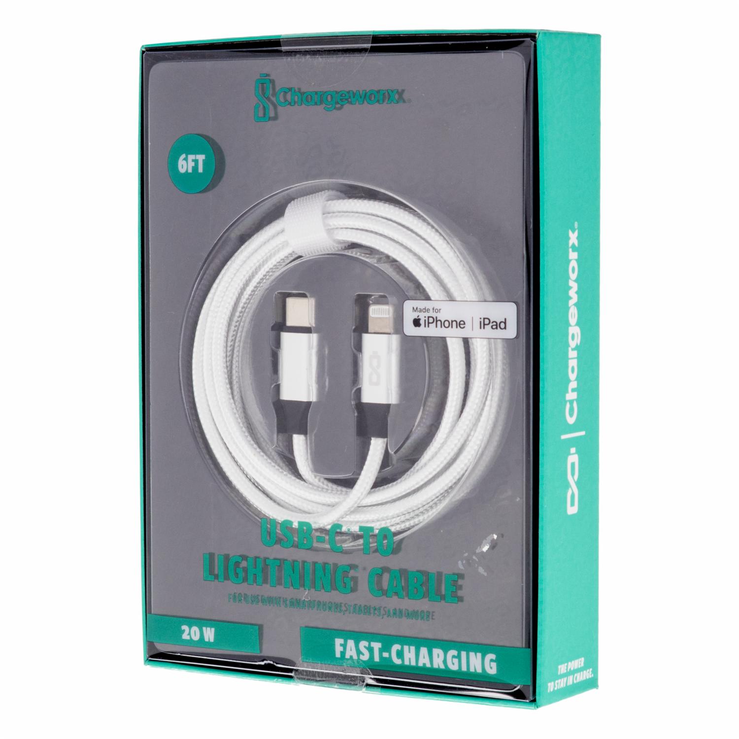 Cable De Carga Ráida Usb-C A Lightning Compatible Con Iphone CHARGE WORX 20 W - Imagen 3