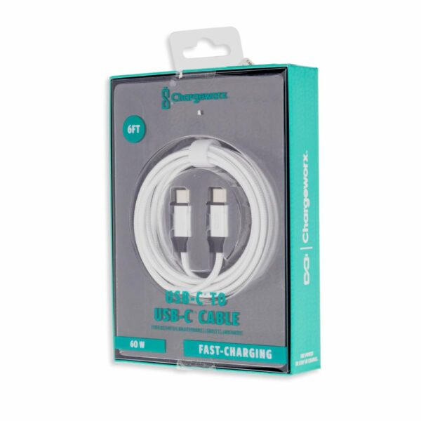 Cable De Carga Ráida Usb-C A Usb-C 6 Pies CHARGE WORX 60 W - Imagen 3