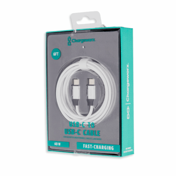 Cable De Carga Ráida Usb-C A Usb-C 6 Pies CHARGE WORX 60 W - Imagen 4