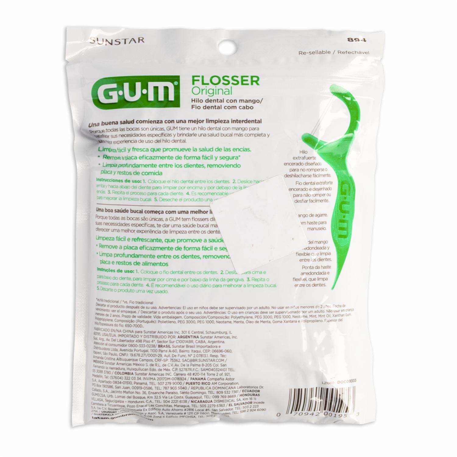 Hilo Dental Con Mango Flosser Fresh G.U.M X 40 Uds - Imagen 2