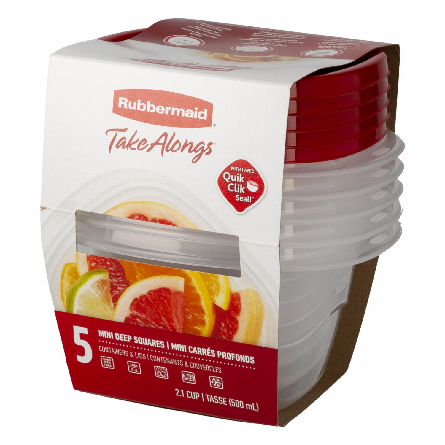 Set Reposteros Cuadrados RUBBERMAID 5X500 Ml - Imagen 3