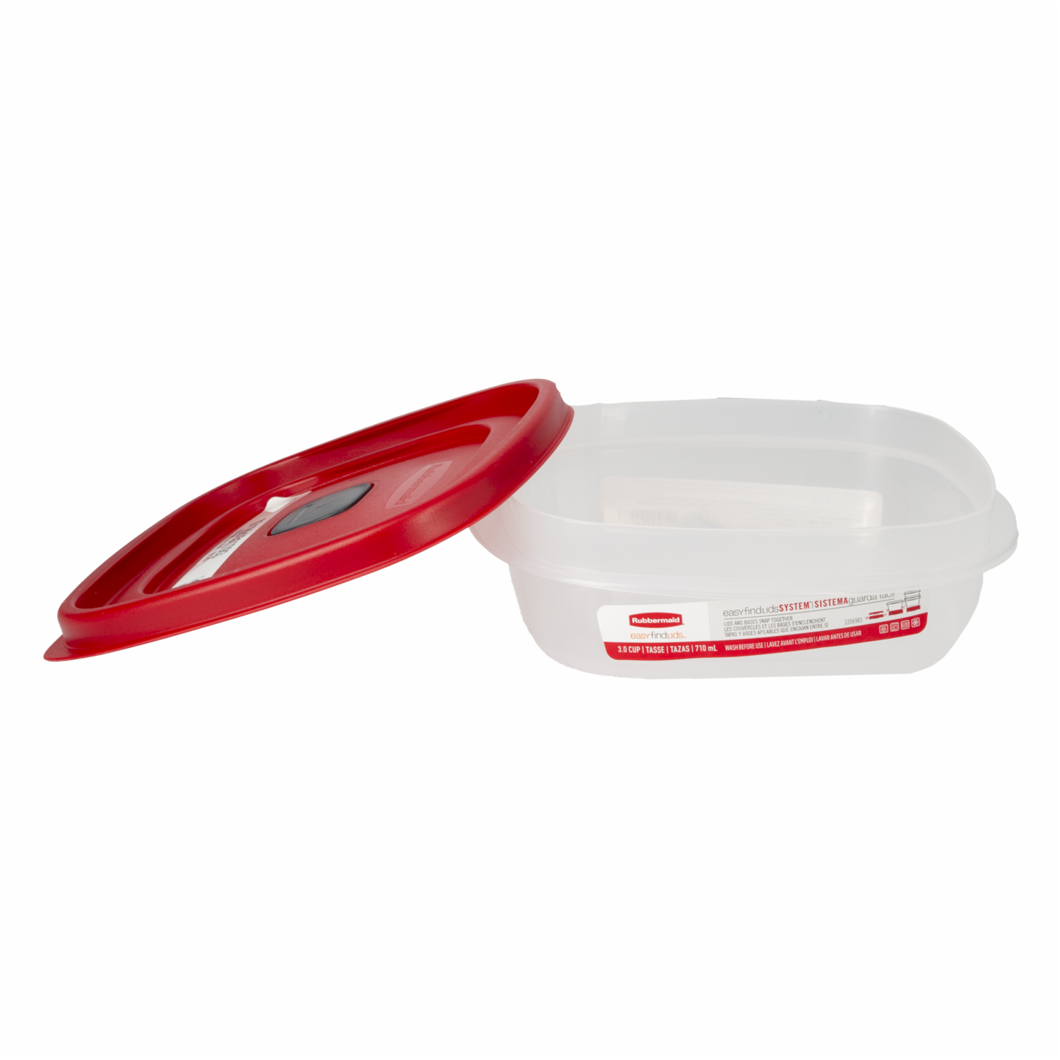 Repostero Cuadrado Apilable Clear Easy Find RUBBERMAID 710 Ml