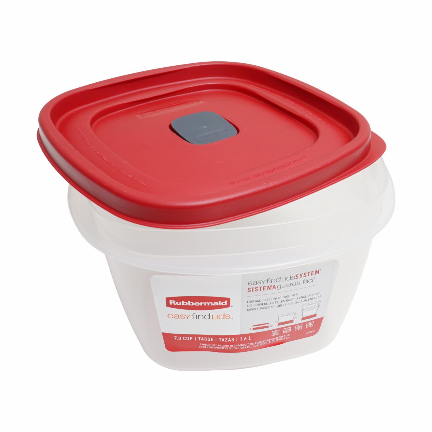 Repostero Easy Findlids Cuadrado Con Válvula RUBBERMAID 1.6 Litros