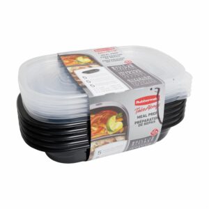 Set Reposteros Easy Findlids Con Divisiones RUBBERMAID 5 Piezas