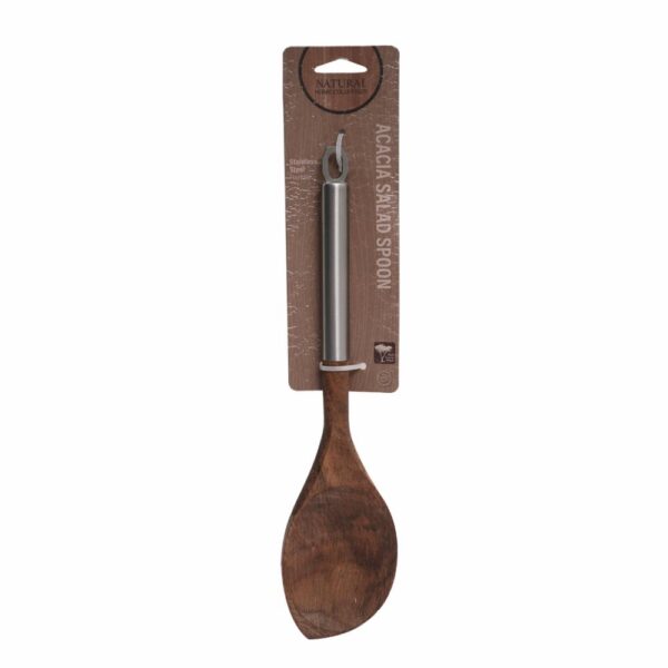 Cuchara Plana De Madera Con Mango De Acero Inoxidable BONITA HOME Unidad
