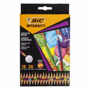 Lápices De Colores Bicolor Hexagonal BIC 18 Piezas