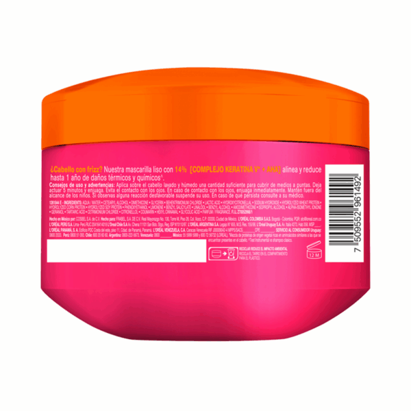 Mascarilla Capilar Dream Liso ELVIVE L'ORÉAL 300 G - Imagen 6
