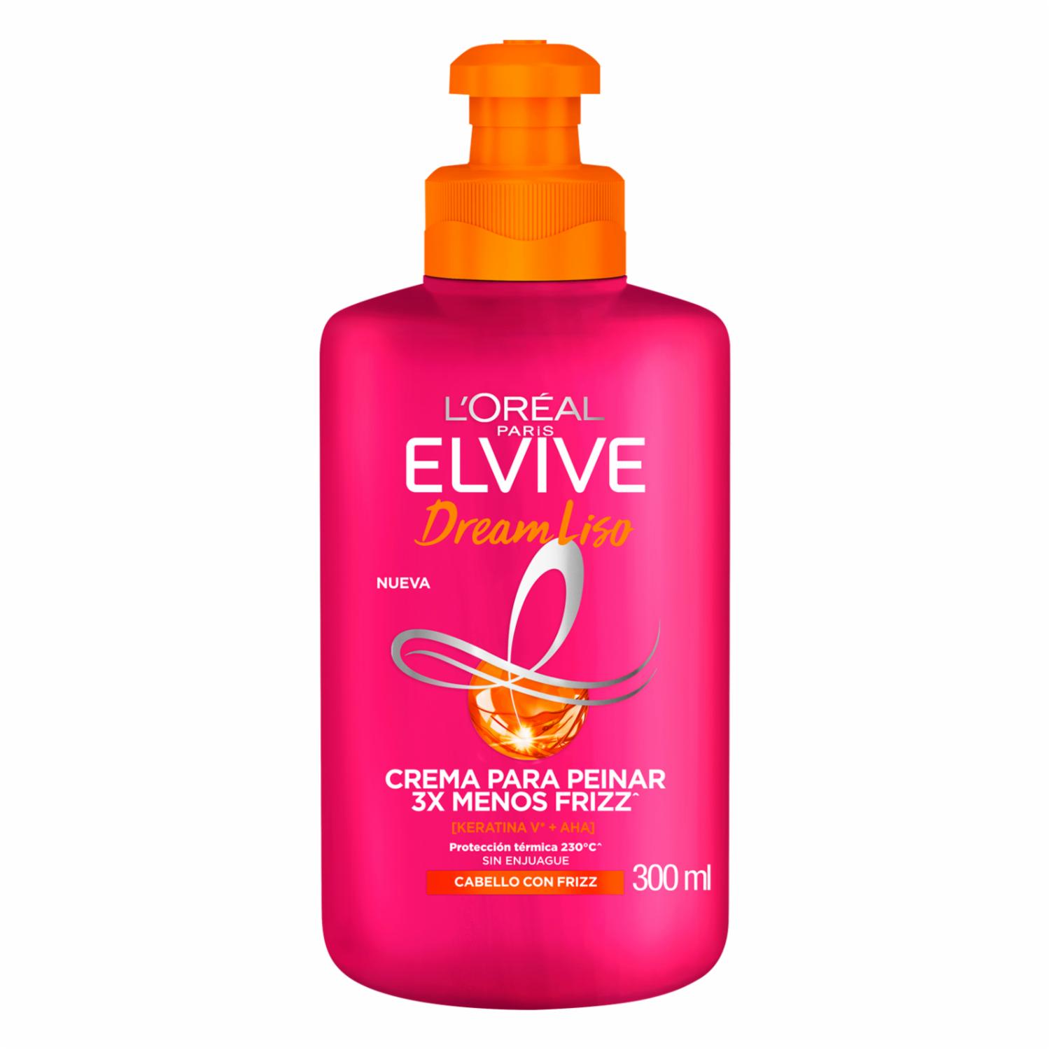 Crema De Peinar Dream Liso ELVIVE L'ORÉAL 300 Ml - Imagen 3