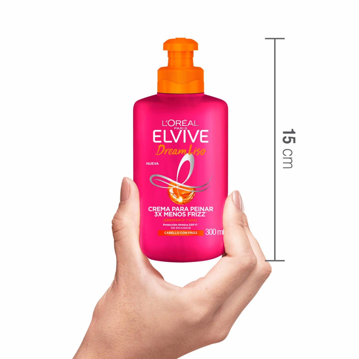 Crema De Peinar Dream Liso ELVIVE L'ORÉAL 300 Ml - Imagen 7