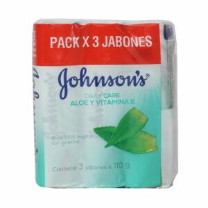 Jabón En Barra Aloe & Vitamina E Tripack JOHNSON'S 330 G