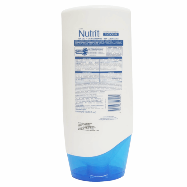 Acondicionador Anti Caspa Romero + Miel + Vitamin Complex NUTRITI 550 Ml - Imagen 4
