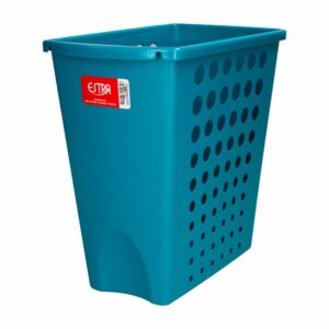 Papelera Acanalada Azul Aguamarina ESTRA 8 Litros