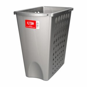 Papelera Acanalada Gris ESTRA 8 Litros