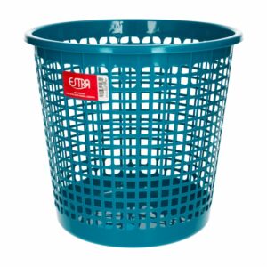 Papelera Acanalada Azul Aguamarina ESTRA 9  Litros