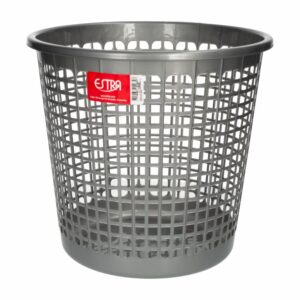Papelera Acanalada Gris ESTRA 9  Litros