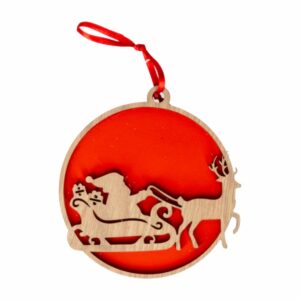 Adorno De Navidad 6 Diseños Rojo FREE HOME 6 Piezas