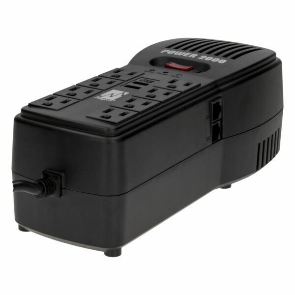 Regulador De Voltaje 8 Tomas 2 USB MAGOM 2000 Jules - Imagen 2