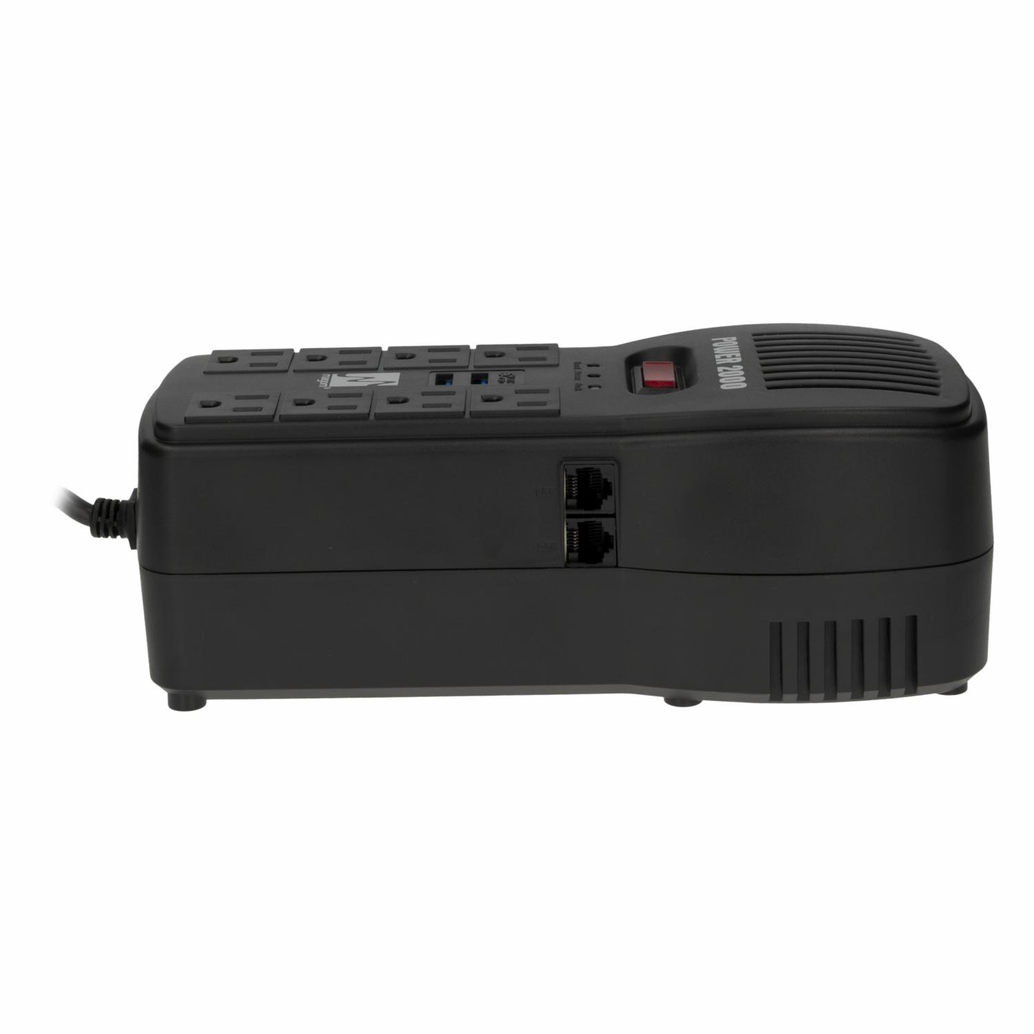 Regulador De Voltaje 8 Tomas 2 USB MAGOM 2000 Jules - Imagen 3
