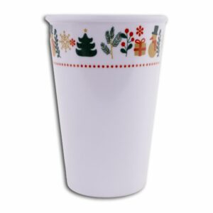 Vaso Liso Con Figuras Navideños VAJILLAS SABANA Unidad