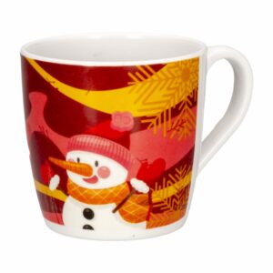 Taza Con Asa Curva Y Muñecos Navideños VAJILLAS SABANA Unidad