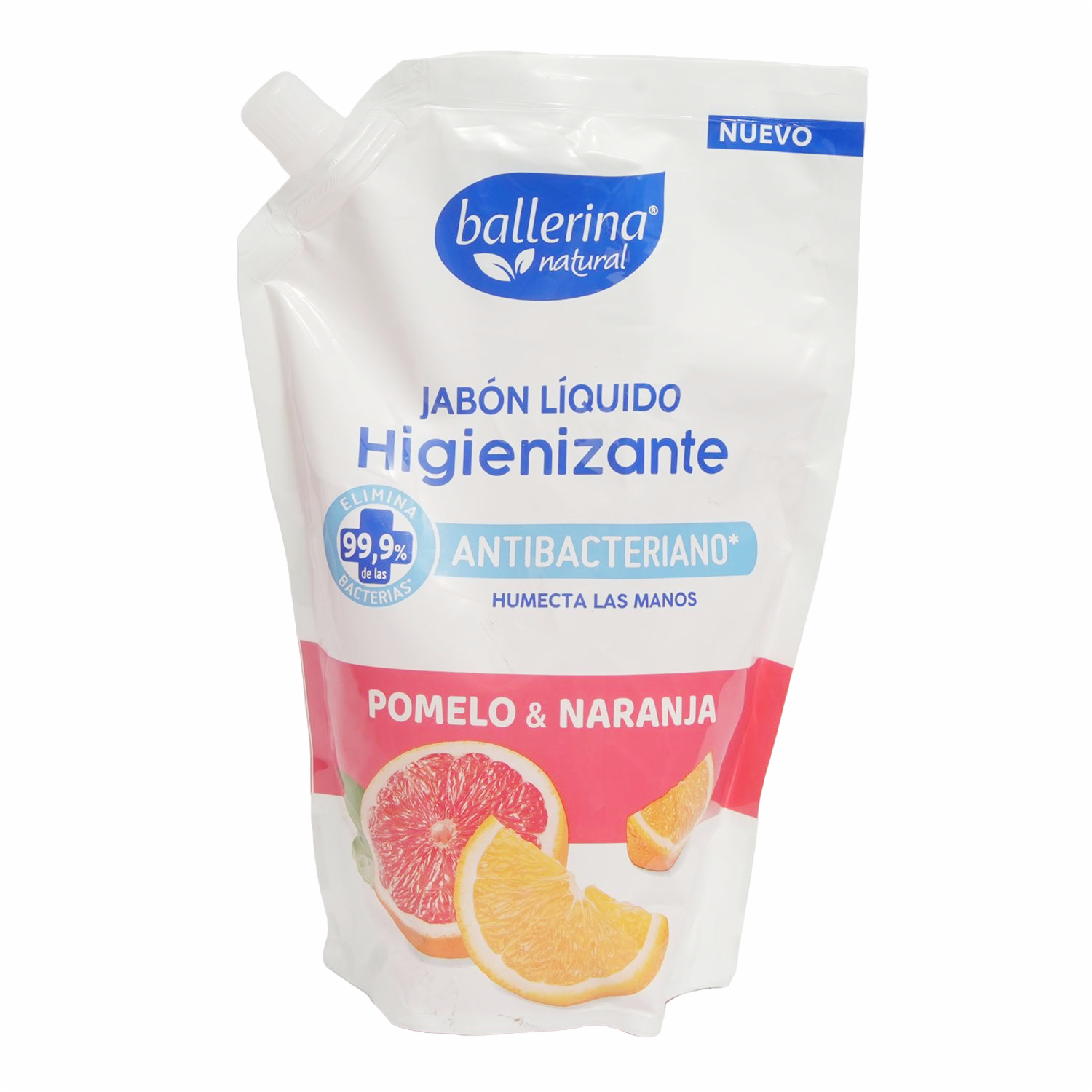 Jabón Líquido Higienizante Antibacteriano Fragancia Pomelo Y Naranja BALLERINA 750 Ml - Imagen 2