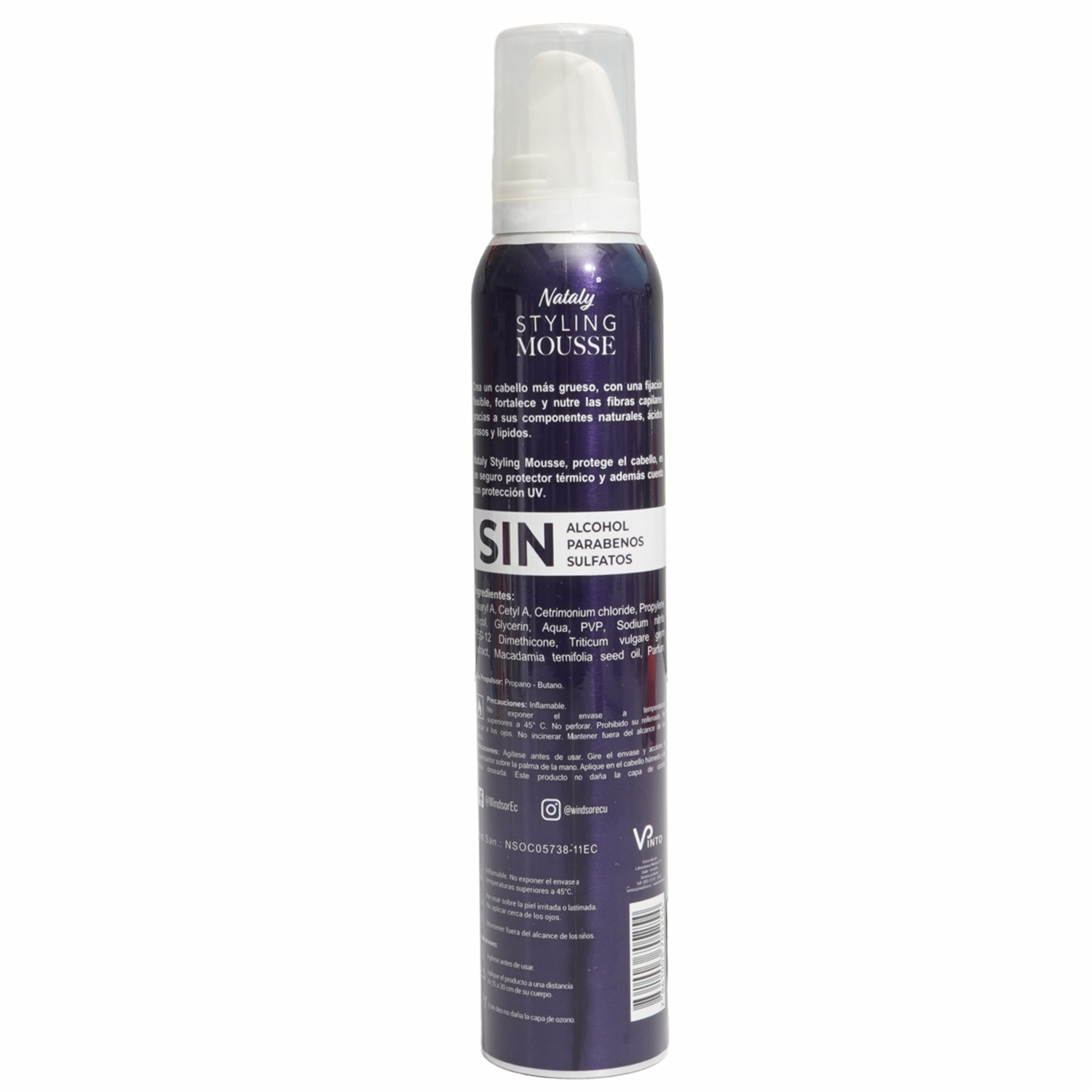 Mousse De Cabello Con Aceite De Macadamia Nataly VPINTO 200 Ml