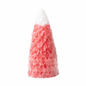 Vela Árbol De Navidad Grande Hojas Rojo MONICANDLES 14 X 6,5 Cm