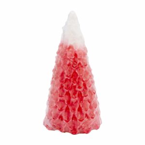 Vela Árbol Nav Pequeña Hojas Rojo MONICANDLES 10 X 5 Cm