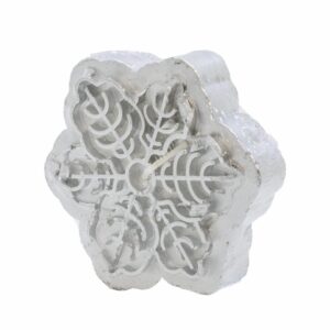 Vela Navideña Copo De Nieve Plateado MONICANDLES 8 ,5 X 2 ,3 Cm