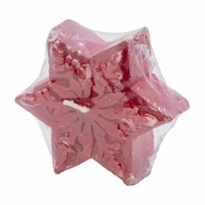 Vela Navideña Diseño Estrella Color Roja MONICANDLES Unidad