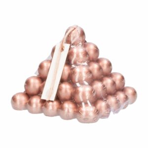 Vela Navideña Bubble Pirámide Oro Rosa Grande MONICANDLES Unidad