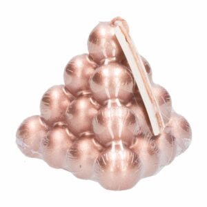 Vela Navideña Bubble Pirámide Oro Rosa Pequeña MONICANDLES Unidad