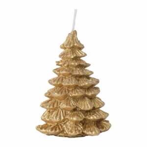 Vela Figura Árbol Navidad Escar Dorada LAVEL 9 X 7 Cm