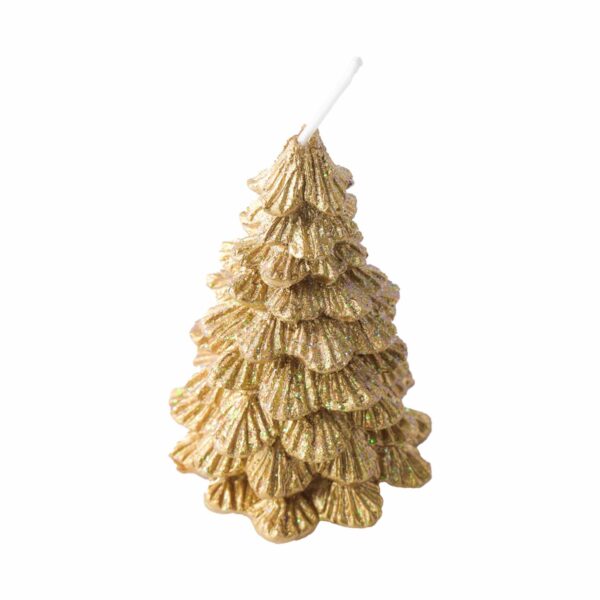 Vela Figura Árbol Navidad Escar Dorada LAVEL 9 X 7 Cm - Imagen 2