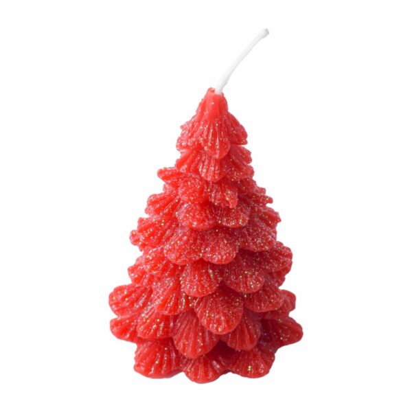 Vela Figura Árbol Navidad Escar Roja LAVEL 9 X 7 Cm - Imagen 2