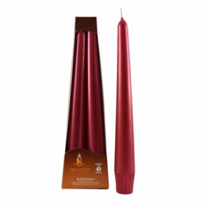 Velas Cónicas 8 Juego Lac Roja LAVEL 2 X 20 Cm