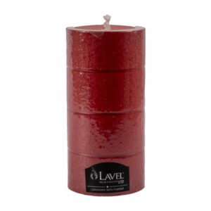 Vela Pilar Roja Anillo Escarcha LAVEL 15 X 7,3 Cm