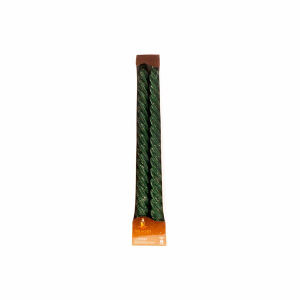 Vela Torneada Verde LAVEL 2 X 29 Cm