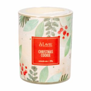 Vela Navideña Vaso Diseño Hojas LAVEL Unidad