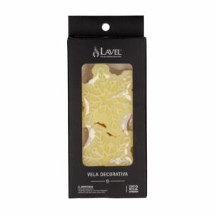 Vela Navideña Decorativa Diseño Copo De Nieve LAVEL Unidad