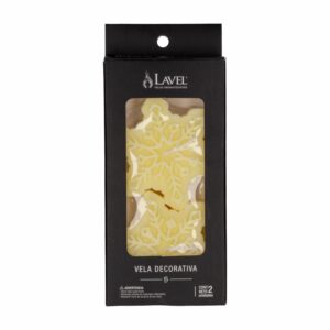 Vela Navideña Decorativa Diseño Copo De Nieve LAVEL Unidad