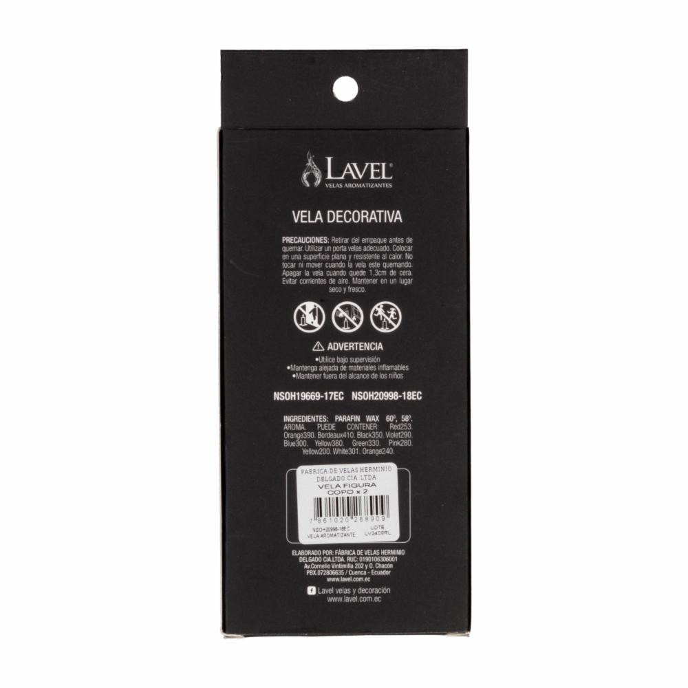 Vela Navideña Decorativa Diseño Copo De Nieve LAVEL Unidad - Imagen 2