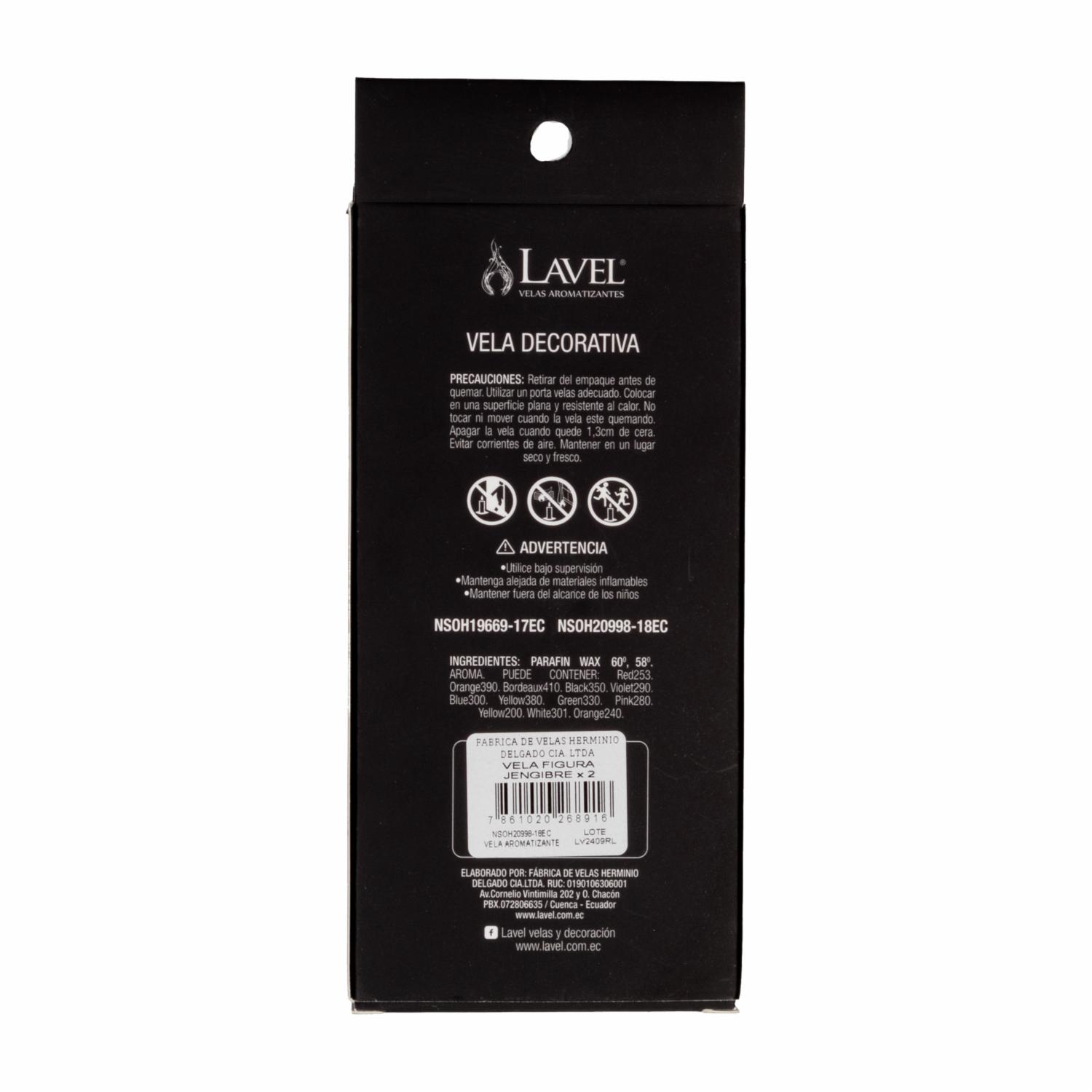 Vela Navideña Decorativa Diseño Galleta De Jengibre LAVEL Unidad - Imagen 2