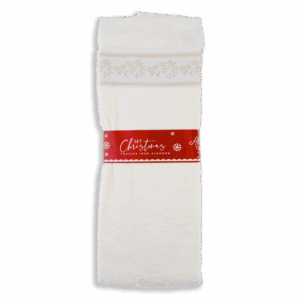 Toalla De Manos Guirnalda Blanco Brillante RENATTA 80 X 50 Cm