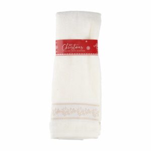 Toalla De Manos Guirnalda Blanco Brillante RENATTA 80 X 50 Cm