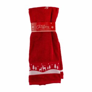 Toalla De Manos Navidad Renos Rojo RENATTA 80 X 50 Cm