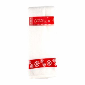 Toalla De Manos Navidad Copos Blanco RENATTA 80 X 50 Cm