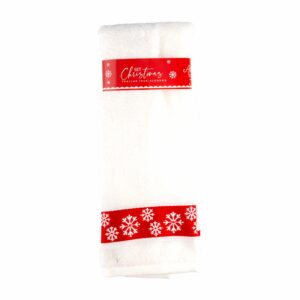 Toalla De Manos Navidad Copos Blanco RENATTA 80 X 50 Cm